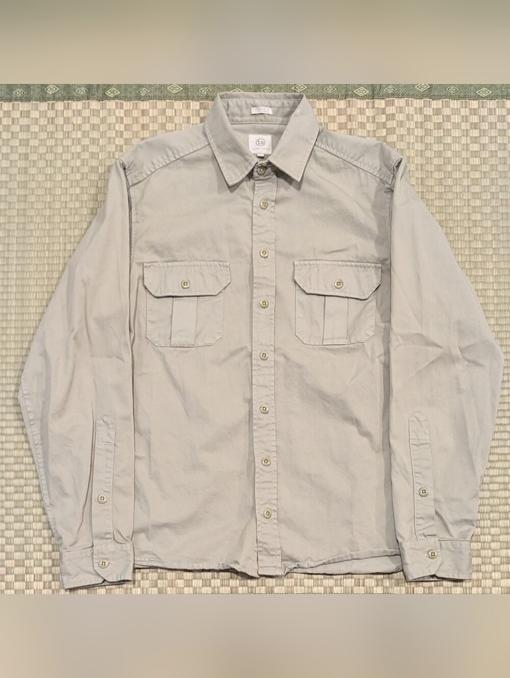 Taylor Stitch Highlands Shirt Dusty Sage Men's Size 42 Made in California